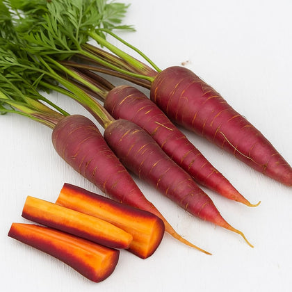 Isla's Garden Seeds Cosmic Purple Carrot seeds pack for easy at-home planting and growing.