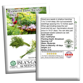 Isla's Garden Seeds Dill attracts pollinators, boosting garden biodiversity.