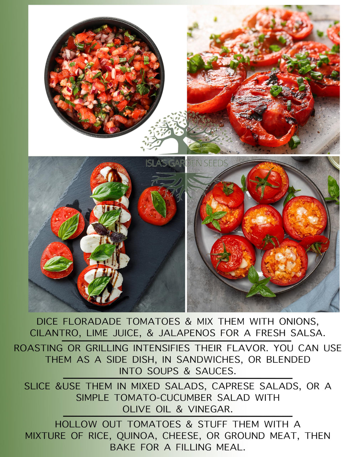 Isla's Garden Seeds Floradade open-pollinated heirloom variety for seed saving.