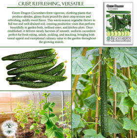 Isla's Garden Seeds Green Dragon salad cucumber ingredients for fresh meals.