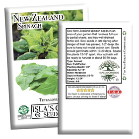 Isla's Garden Seeds New Zealand Spinach weed control helps healthy growth