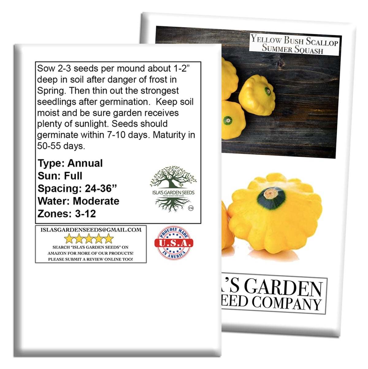 Isla's Garden Seeds vibrant yellow squash brightens plates and adds texture