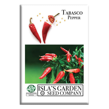 Isla’s Garden Seeds Tabasco red hot pepper seeds for fiery flavor