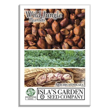 Isla's Garden Seeds Wild Jungle Peanut seed pack ready for warm-climate planting.