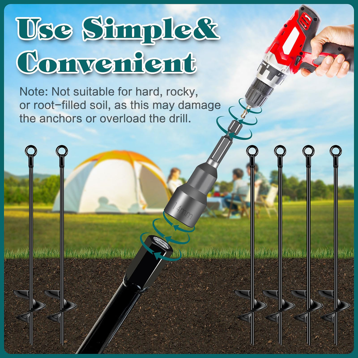 Isohit anchors with drill bit included for quick installation.