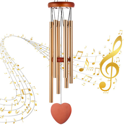 isoymoy wind chimes outdoor 25.5-inch gold create soothing garden ambience