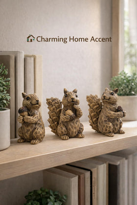 Istatue squirrel durable resin suitable for indoor or covered outdoor display