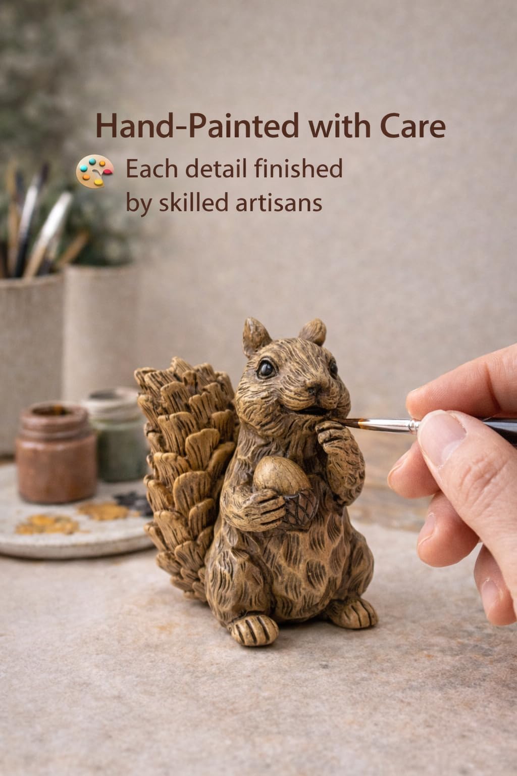 Istatue three-piece squirrel set creates a woodland vignette