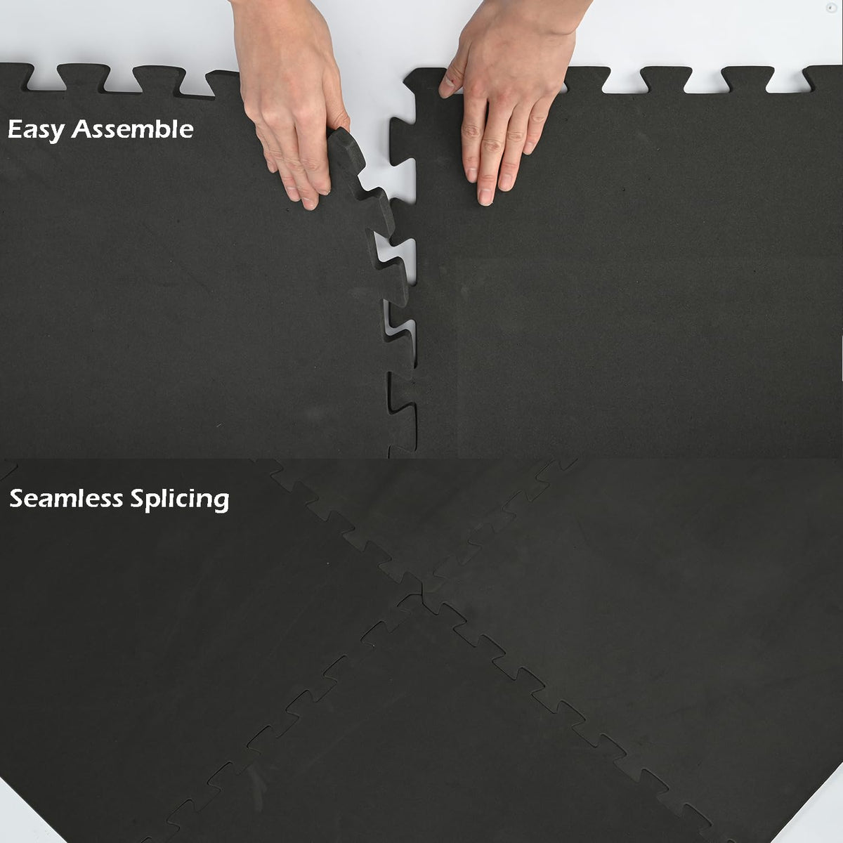 ISXACFF square black mat blends with outdoor spaces
