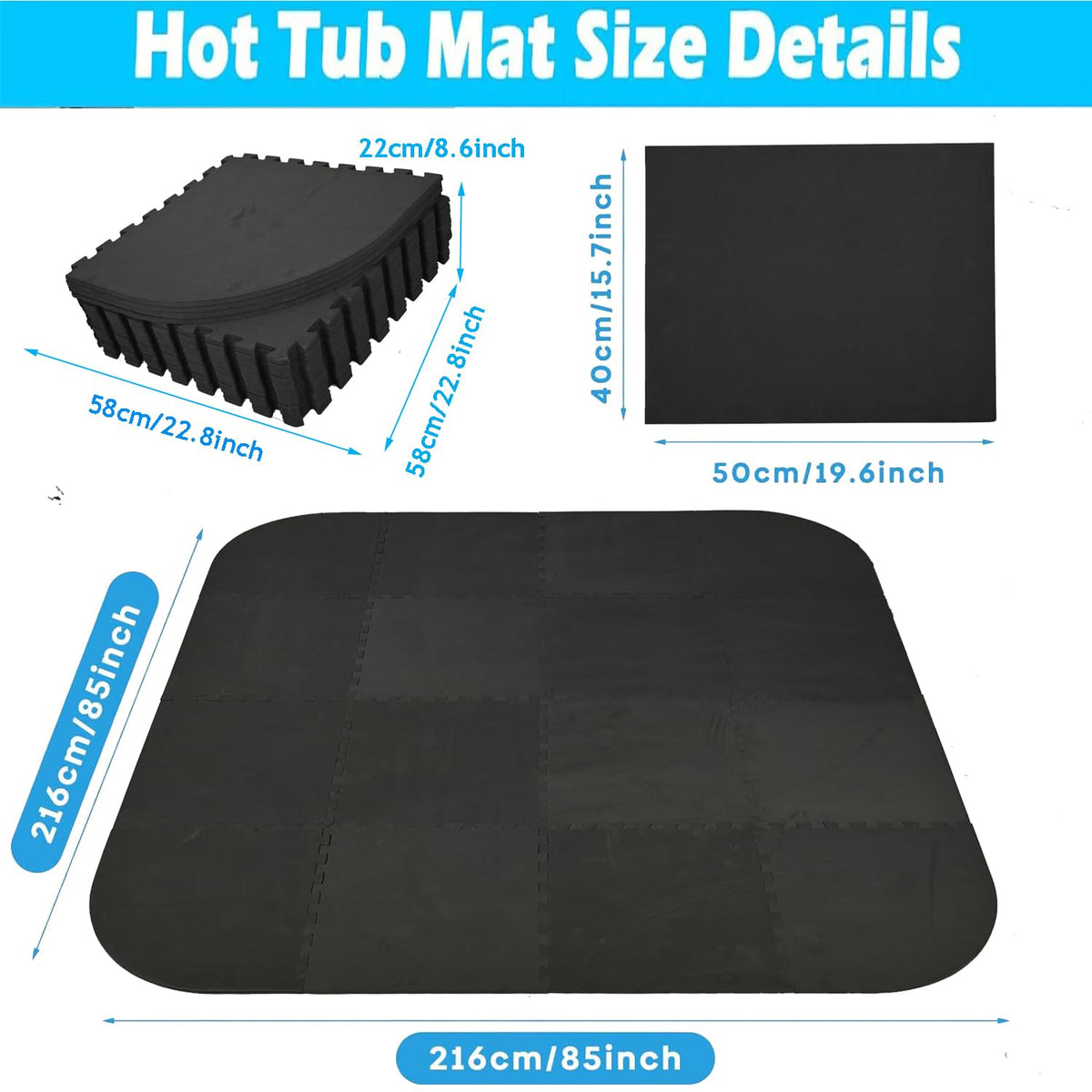 ISXACFF non-slip surface improves footing around the hot tub