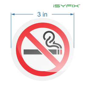 isyfix No Smoking Sign 3x3 wall mount aids indoor policy enforcement