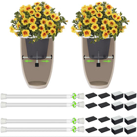 ISYOKE adjustable planter insert extended to 17 inches supports tall pots while reducing soil usage.