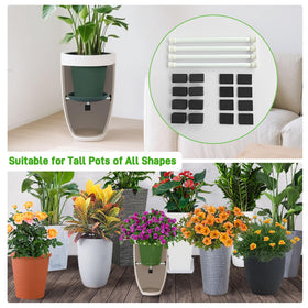 ISYOKE square pot fit illustrates compatibility with tall square planters.