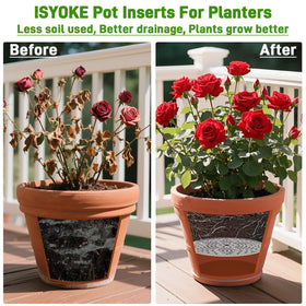 ISYOKE planter riser substitutes for filler inside a pot.