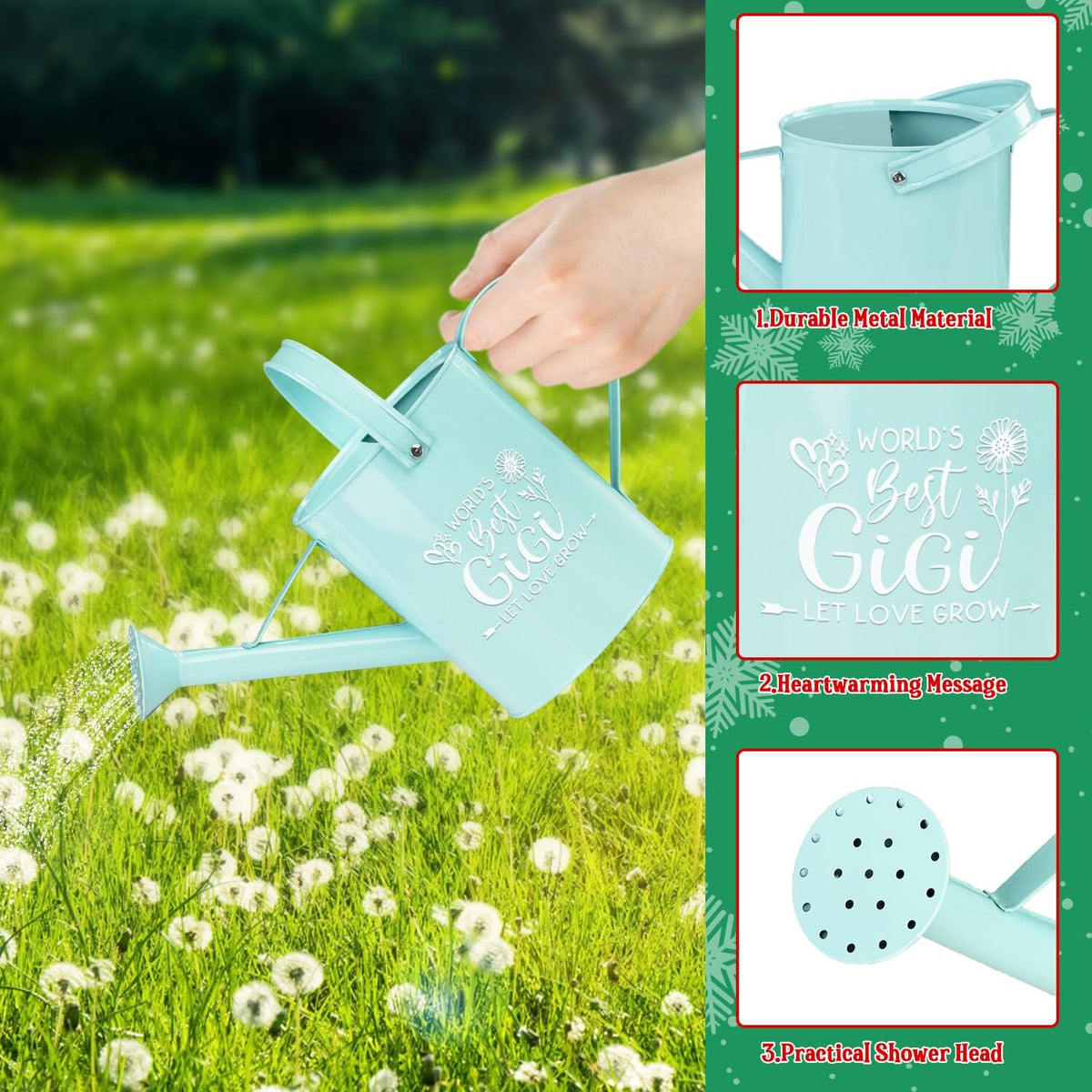 Ithmahco Gigi watering can doubles as a vase for flowers.