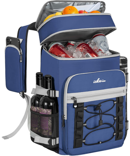 ITHWIU cooler backpack holds 40 cans with insulated lining for fresh drinks on the go