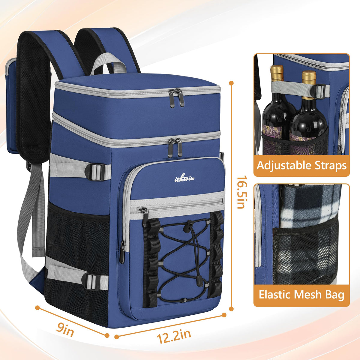 ITHWIU insulated lunch compartments separate top and bottom for organized meals