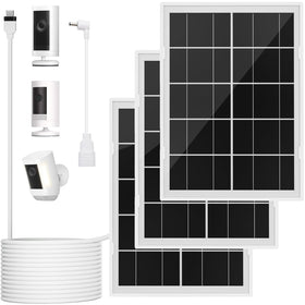 ITODOS 7W solar panel for Ring Stick Up Cam charges efficiently in sunlight