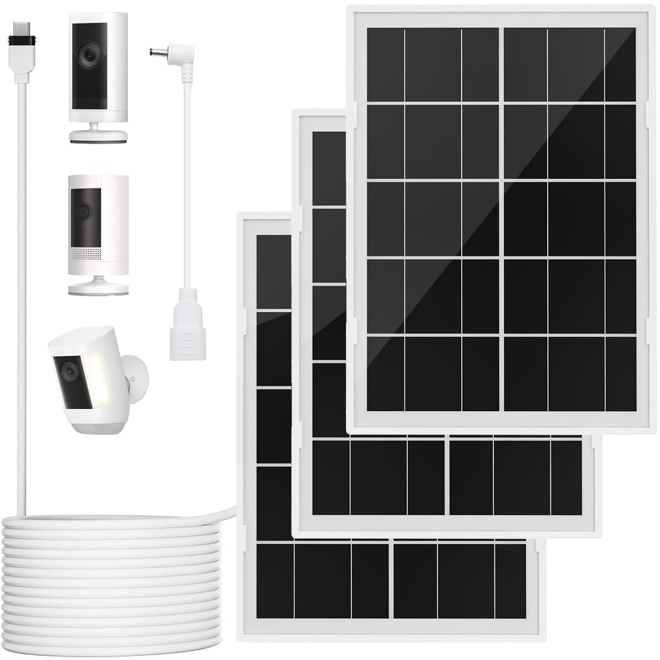 ITODOS 7W solar panel for Ring Stick Up Cam charges efficiently in sunlight