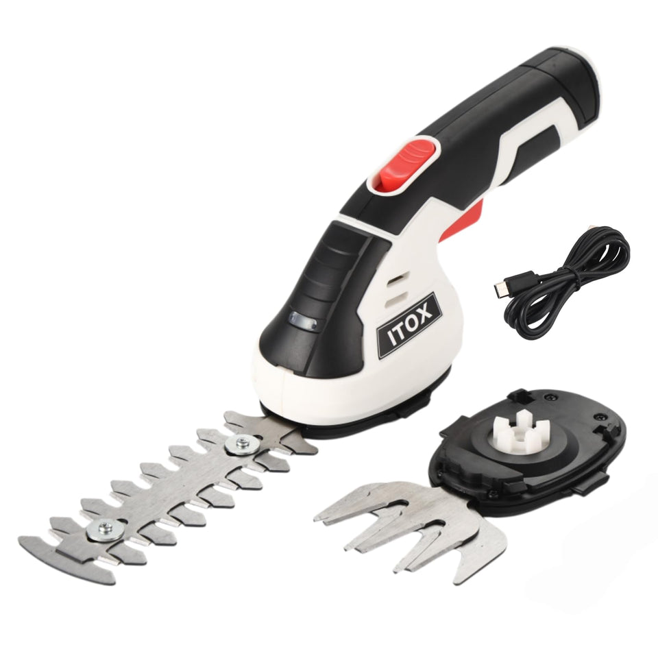 ITOX cordless 2-in-1 grass shear in action for precise lawn edging