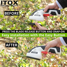 Complete ITOX package includes blades covers and cables for quick setup