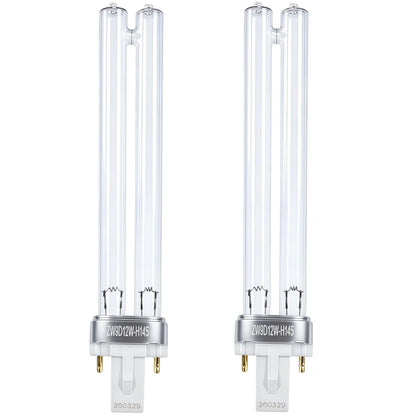 Itsall 2-pack 9W UV bulb with G23 base for pond and aquarium clarity