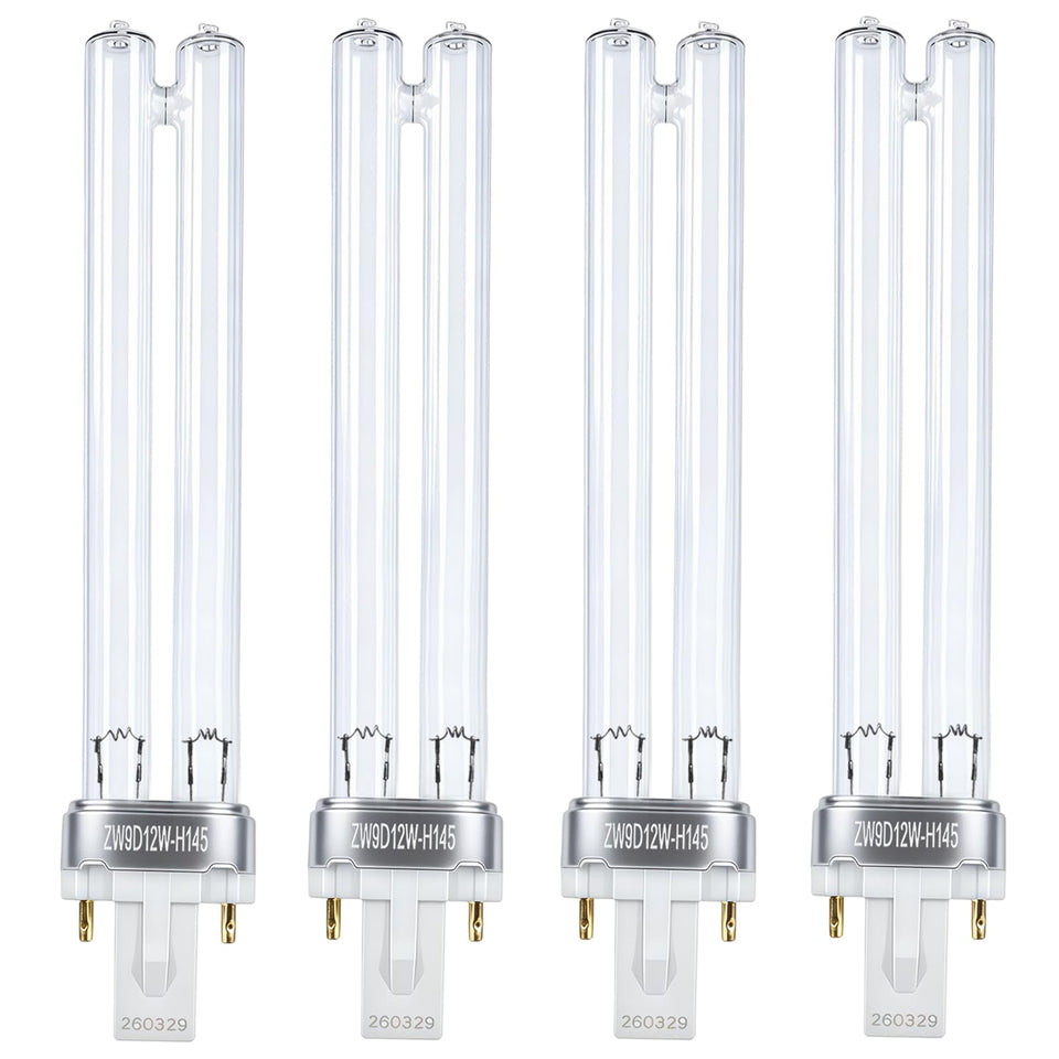 Itsall 4-pack shows packaging-ready 9W UV bulbs for easy stocking.