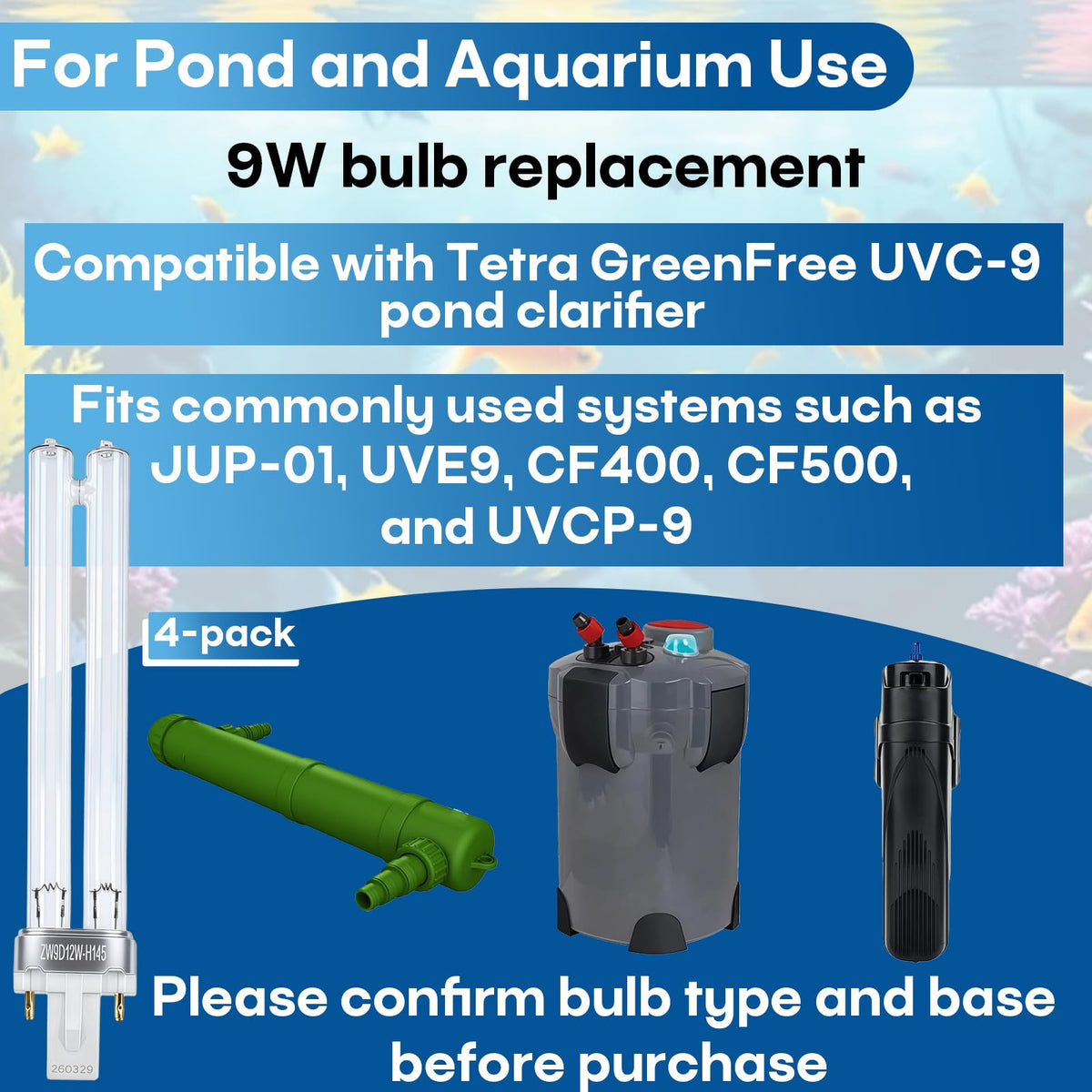 Itsall replacement bulb plug-in suitable for easy, tool-free aquarium maintenance.