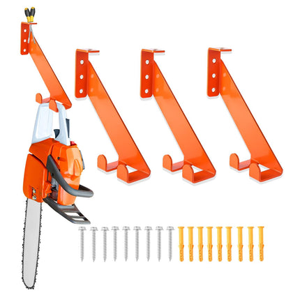 iulrtba 3-in-1 chainsaw holder mounted on wall saves space and keeps tools accessible