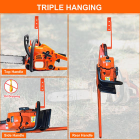 iulrtba side-handle mounting setup ready for gas or electric saw orientation