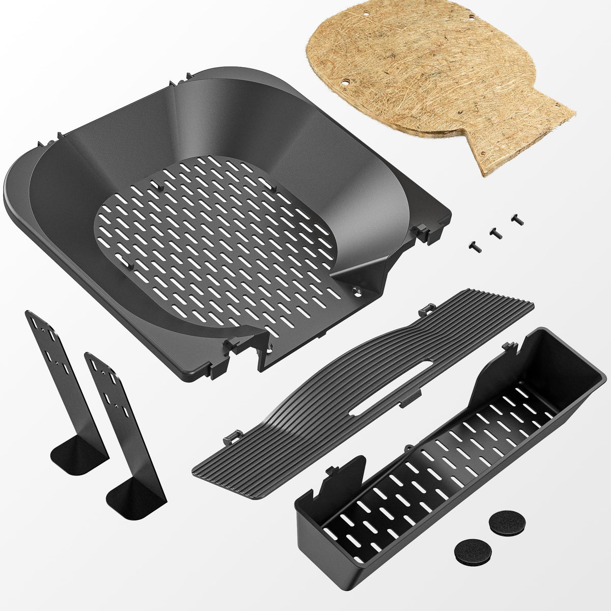 IVAHOU black roll-away nesting box with three pads included