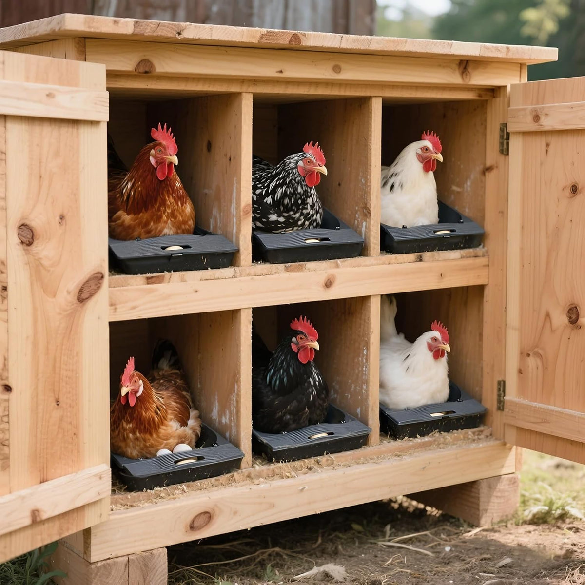 IVAHOU waterproof design keeps nesting boxes dry in damp coop conditions