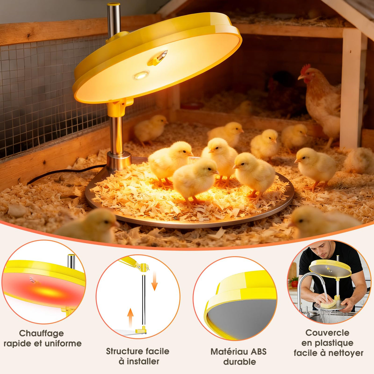 IVJ smooth easy-clean surface supports hygiene in the coop.