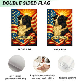 IVN 12x18 size flag, fits standard garden stands.