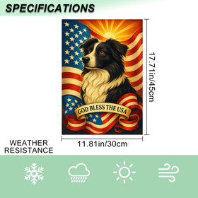 IVN double-sided garden flag, readable from both sides.