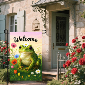 IVN outdoor yard decor flag enhancing porch or garden charm.
