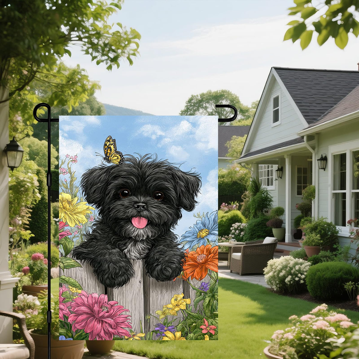 IVN Welcome Dog Garden Flag adds cheerful outdoor decor to yards and porches