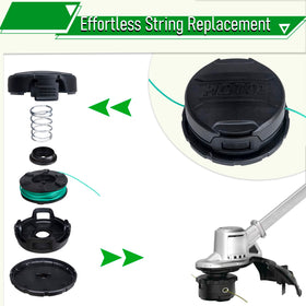 IVONNEY DWO1DT995 trimmer head nylon durability for outdoor use