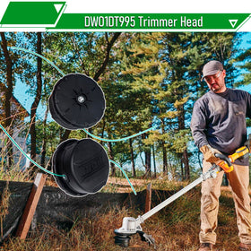 IVONNEY DWO1DT995 trimmer head in garden scenario for neat edges