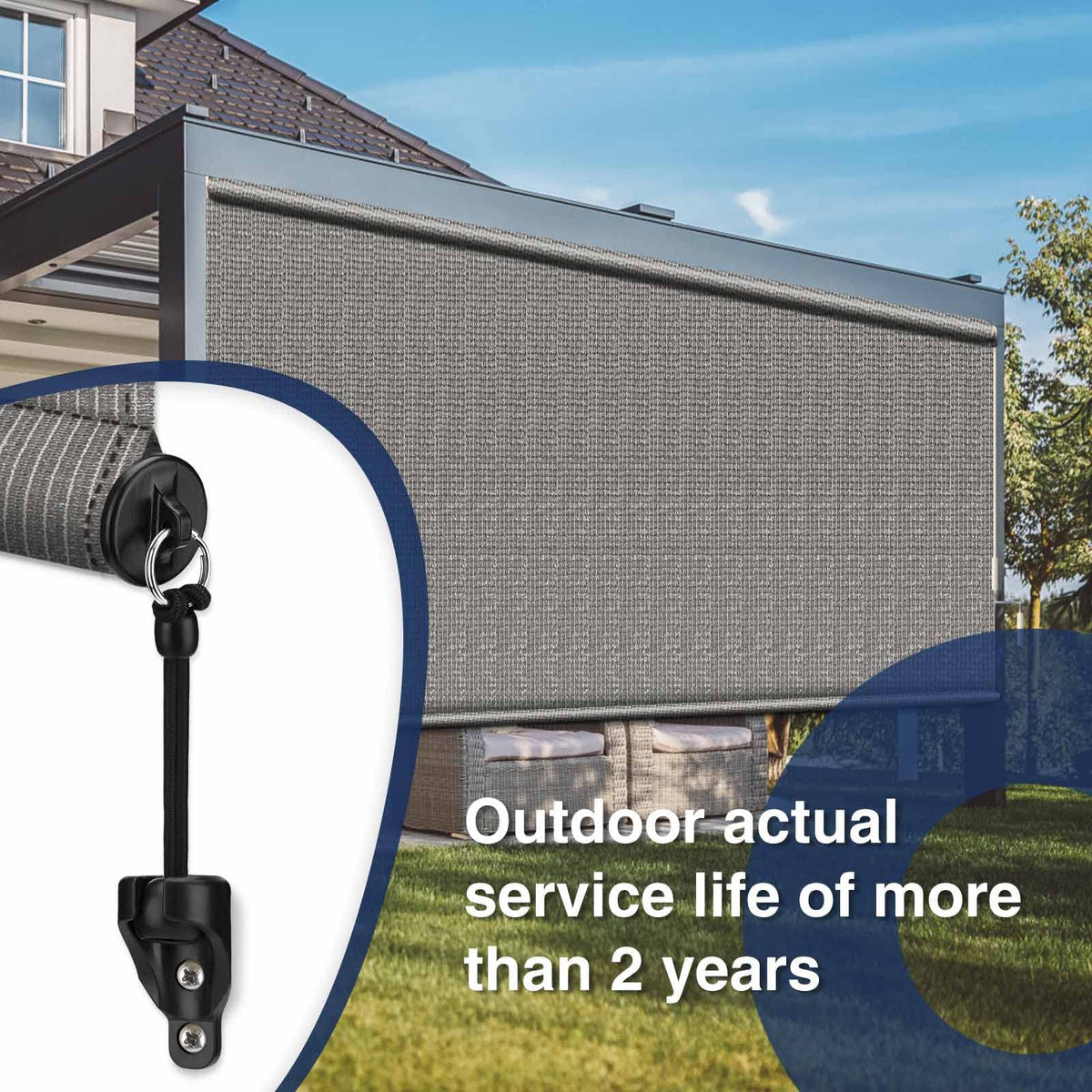 IVYSUN end cap ring kit reinforcing the bottom rail for smoother operation