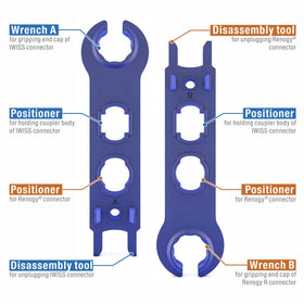 IWISS solar spanner wrench included for easy locking and unlocking