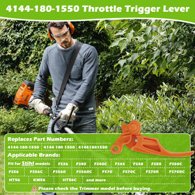 IWIWE 4144-180-1550 lever compatibility with Stihl models FS36 to HT56 sequences.