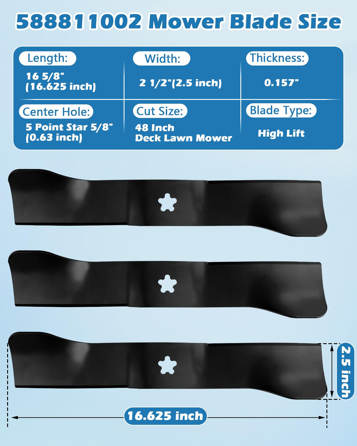 IWIWE 588811002 blade side profile demonstrates durable construction