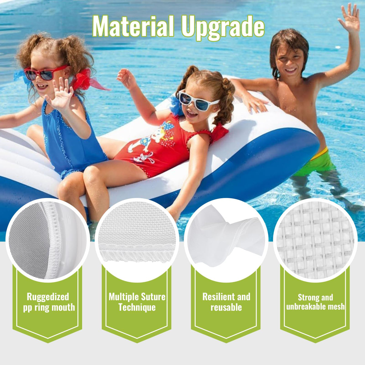 IWIWE 600-micron mesh filter delivers fine debris capture for cleaner pool water.