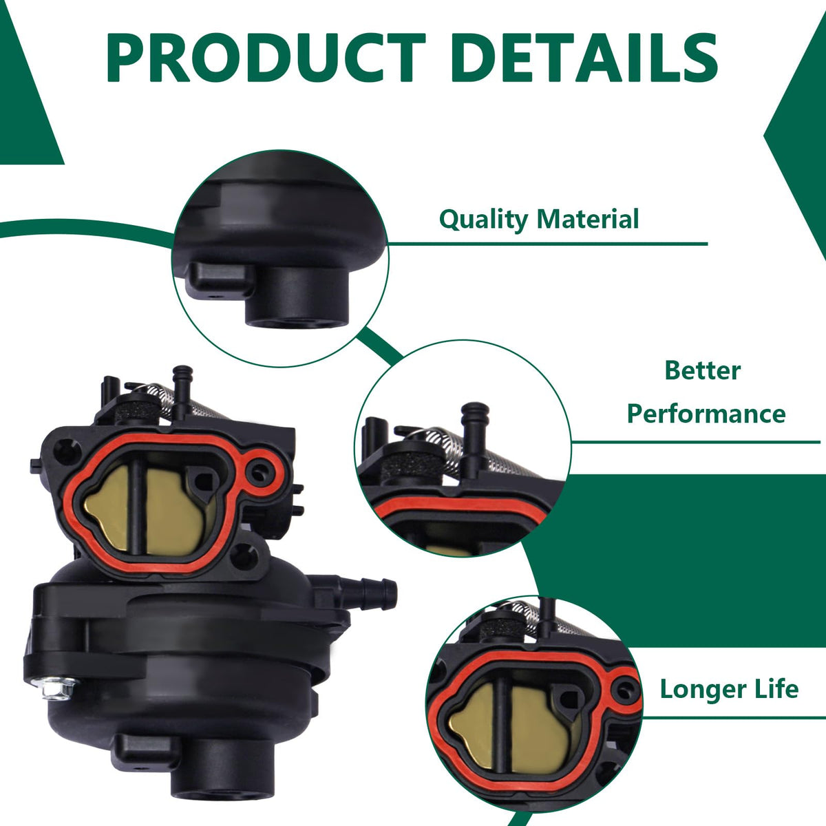 IWIWE carburetor kit fuel line component enabling steady fuel flow