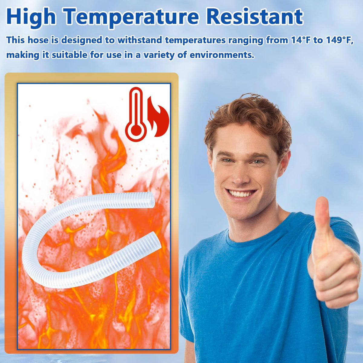IWIWE high-temperature resistant PVC hose withstands sun and chemicals.