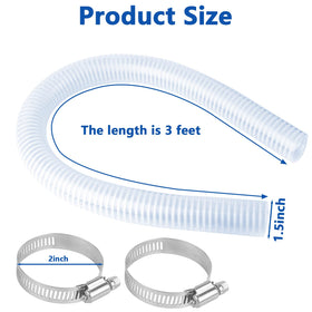IWIWE hose with clamps ensures secure, leak-free pool pump connections.