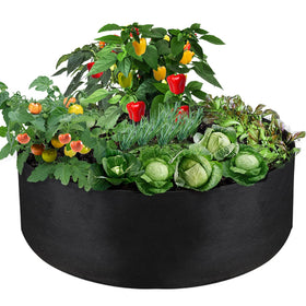 IWNTWY 100 Gallon grow bag full view on patio highlighting large capacity