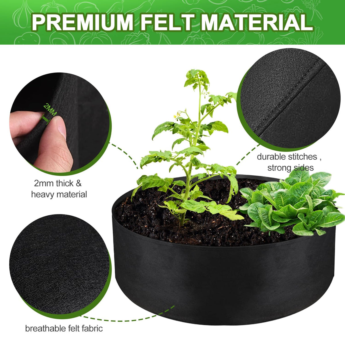 IWNTWY 100 Gallon bag reusable and foldable for multiple seasons