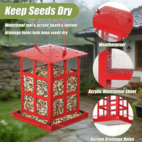 IWNTWY bird feeder base with drainage holes to prevent water accumulation